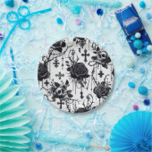 Gotische Bloemen Papier Borden - Halloween, Bruilo Papieren Bordje (Feest)