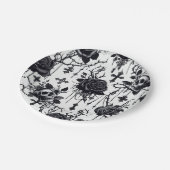 Gotische Bloemen Papier Borden - Halloween, Bruilo Papieren Bordje (Gekanteld)
