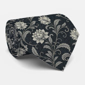 Gotische Bloemen Patroon Stropdas (Opgerold)