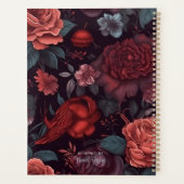 Gotische Bloemen Rood Blauw Zwart Bloemen Planner