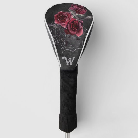 Gotische Bloemen Rozen Golfheadcover (Voorkant)