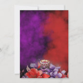 Gotische Bloemen Schedel Halloween Vrijgezellenfee Kaart (Achterkant)