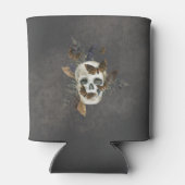 Gotische Bloemen Schedel Vlinders Huwelijk Blikjeskoeler (Achterkant)