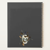 Gotische Bloemen Schedel Vlinders Huwelijk Planner (Achterkant)