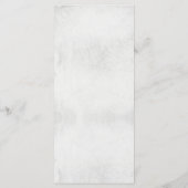 Gotische Bloemen Schedel Zwart & Wit Bruiloft Menu (Achterkant)