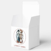 Gotische Bloemen Skelet Liefhebbers Namen Bruiloft Bedankdoosjes (Geopend)