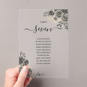 Gotische bloemen zitplan acryl tafelnummer (Insitu (Draagbaar))