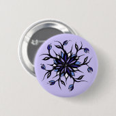 Gotische BloemenMonsters Mandala en Tanden Ronde Button 5,7 Cm (Voorkant /achterkant)