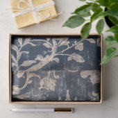 Gotische Bloemenraaf Decoupage Tissuepapier (Geschenk)