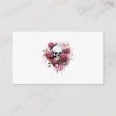 Gotische bloemenschedel bruidsfeest recept  informatiekaartje (Achterkant)