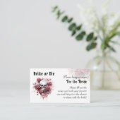 Gotische bloemenschedel bruidsfeest recept  informatiekaartje (Staand voorkant)