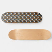 Gotische bloemenschedel koperen bloem persoonlijk skateboard (Horizontaal)