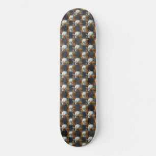 Gotische bloemenschedel koperen bloem persoonlijk skateboard