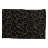 gotische bloemenschedel met ingewikkelde details kussensloop (Achterkant-Links)