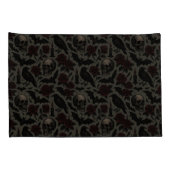 gotische bloemenschedel met ingewikkelde details kussensloop (Achterkant-Rechts)