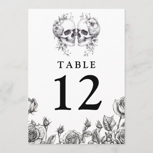 Gotische Bloemenschedels Tafelnummers (Achterkant)