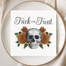 Gotische bloemenskelet trick-or-treat Halloween