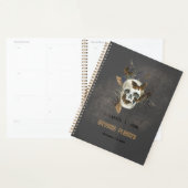Gotische bloemenskelet vlinders Bruiloft Planner (Display)