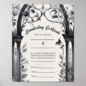 Gotische Bloementuin Poort Handfasting Certificaat Poster (Voorkant)