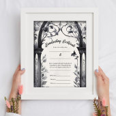 Gotische Bloementuin Poort Handfasting Certificaat Poster