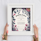 Gotische Bloementuin Poort Handfasting Certificaat Poster