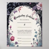 Gotische Bloementuin Poort Handfasting Certificaat Poster (Voorkant)