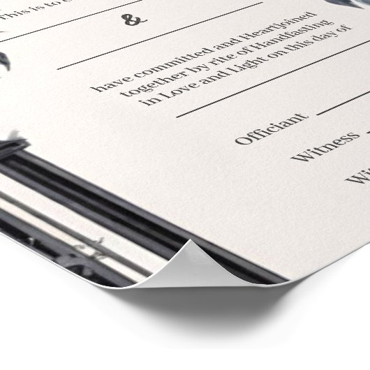 Gotische Bloementuin Poort Handfasting Certificaat Poster (Hoek)