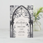 Gotische Bloementuin Poort Pagan Handfasten Kaart (Staand voorkant)