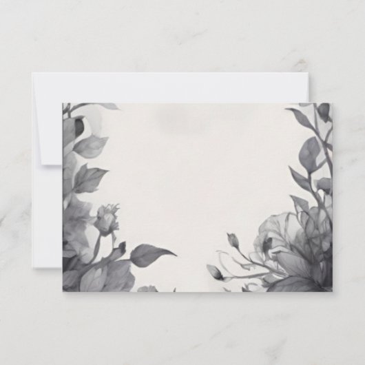 Gotische Bloementuin Poort Pagan Handfasten RSVP Kaartje (Achterkant)