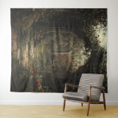 Gotische bloementuin trouwfoto achtergrond wandkleed (In Situ (horizontaal))