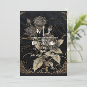 Gotische bloemmotieven kaart (Staand voorkant)