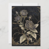 Gotische bloemmotieven kaart (Achterkant)