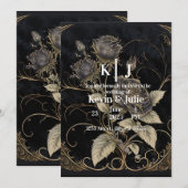 Gotische bloemmotieven kaart (Voorkant / Achterkant)