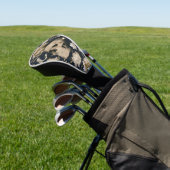 gotische bloemschedels pioenen vlinders golfheadcover (Insitu)