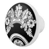 Gotische bloemsiermedaillon keramische knop (Rechts)