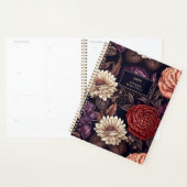 Gotische bloesem bloesem rood zwart bloesems planner (Display)