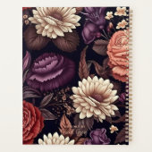 Gotische bloesem bloesem rood zwart bloesems planner (Achterkant)