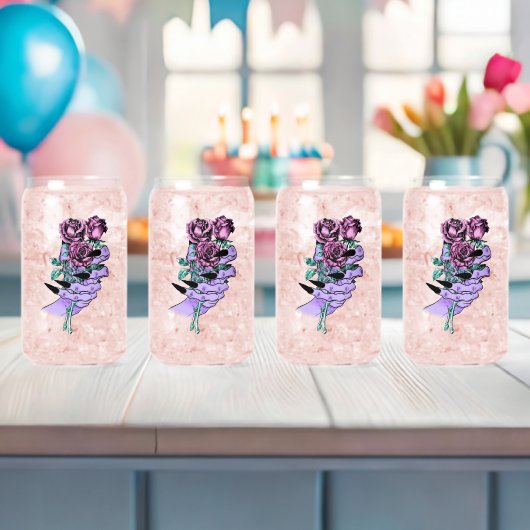 Gotische boeketglazen blikvorm glas (Insitu (Baby Shower))