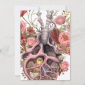 Gotische  Boho Anatomisch Hart Bruiloft Kaart (Achterkant)