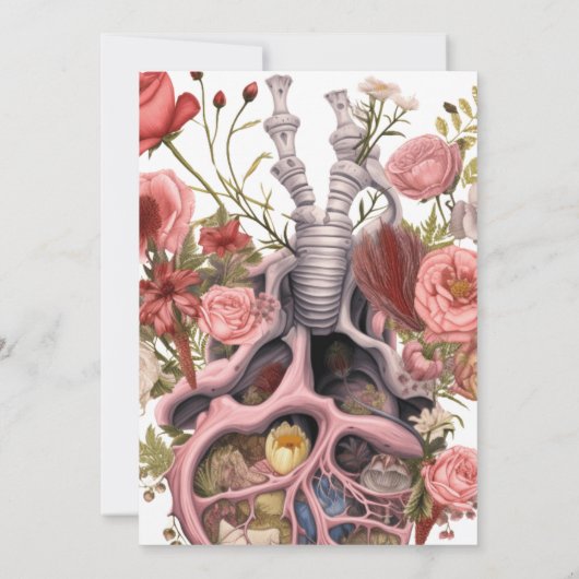 Gotische Boho Anatomisch Hart Handvasten Kaart (Achterkant)