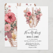 Gotische  Boho Bloemen Anatomie Handvasten Kaart (Voorkant / Achterkant)