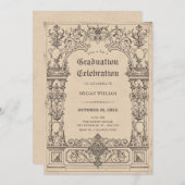  gotische boog afstuderen kaart (Voorkant / Achterkant)