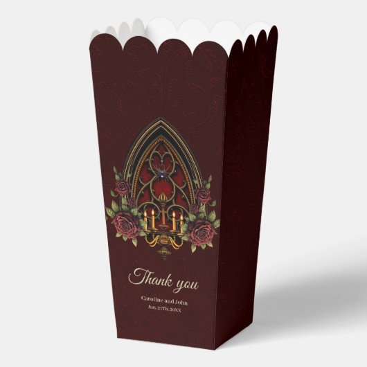 Gotische boog met schedels. bedankdoosjes (Voorkant)