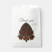 Gotische boog met schedels. bedankzakje (Voorkant)