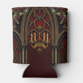 Gotische boog met schedels. blikjeskoeler (Achterkant)