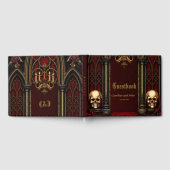 Gotische boog met schedels. gastenboek (Volledig)