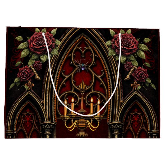 Gotische boog met schedels. groot cadeauzakje (Achterkant)