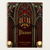 Gotische boog met schedels. planner (Voorkant)