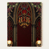 Gotische boog met schedels. planner (Achterkant)