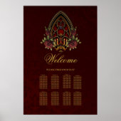 Gotische boog met schedels. poster (Voorkant)